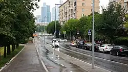 Новодевичий проезд. Вид в сторону Новодевичей набережной.