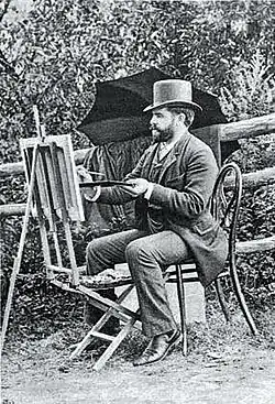 Александр Новоскольцев за мольбертом