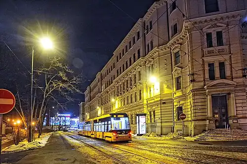 Зимний вид от ул. Кришьяня Барона