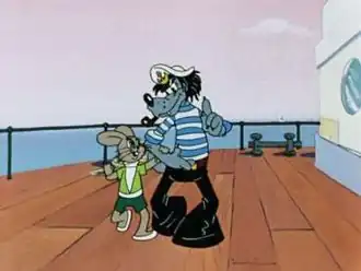 Волк и Заяц на палубе