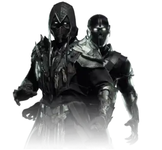 Нуб Сайбот (слева) в Mortal Kombat 11 вместе со своим теневым клоном