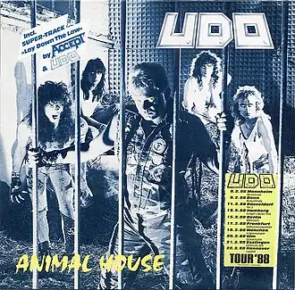 Обложка альбома U.D.O. «Animal House» (1987)