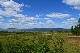 Юго-восточный берег озера у села Шакша