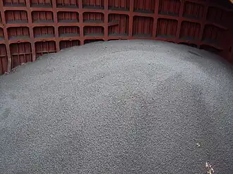 Окатыши в трюме судна