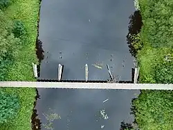 Мост через Мегрегу около устья в Олонце