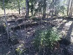 Фундамент бывшего вокзала.