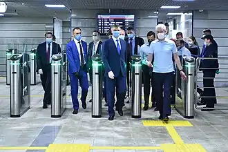 Открытие станции Сергеем Собяниным