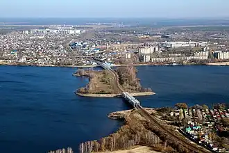 Отроженские мосты с высоты птичьего полёта