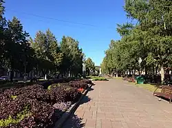 Вид улицы от Советского проспекта к набережной р. Томь