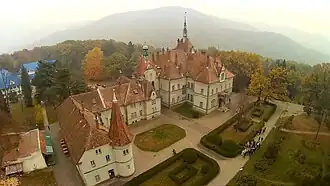 Дворец Шёнборнов с высоты птичьего полета