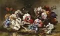 «Цветы рядом со стеклянной вазой», середина 17 века