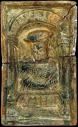 Портретная кафля из Логойска. Кон. XVI в.