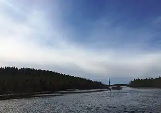 Вид с автомобильного моста.