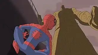 Человек-паук сражается с Сэндменомна нефтяном танкере