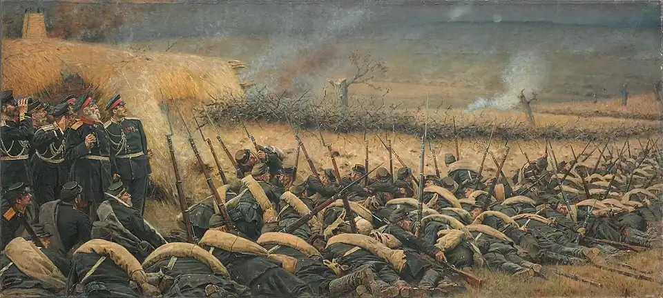 Перед атакой. Под Плевной. 1881 г.