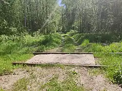 Переезд у бывшего разъезда на 6 км. Май 2025 г.