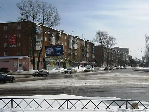 Перекрёсток с Ленинградским шоссе (дома № 28, 26, 22)