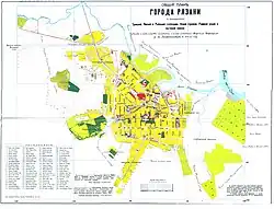 План Рязани 1909 г.