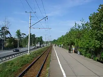 Платформа, вид в сторону ст. Сестрорецк