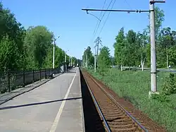 Платформа, вид в сторону Сестрорецка, 2010 год