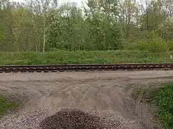 Подъезд к платформе.