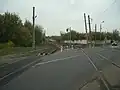 Вид на перегон Мытищи — Мытищи-Северные (бывший участок Мытищи — Динамо) с переезда Силикатной улицы (2012)