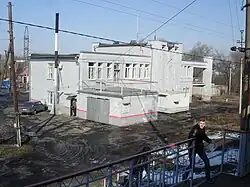 Вид вокзала из вагона электропоезда