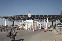 Киргизский пункт пропуска «Ак-Жол» на границе Киргизии (Чуйская область) и Казахстана (село Кордай).