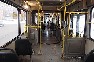 Салон подольского ЛиАЗ-6212 поставки для ГУП «Мострансавто» 2008 года