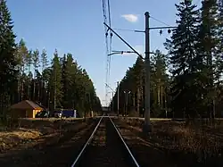 Участок 3 платформа - Посёлок. Вид в сторону ст. Посёлок