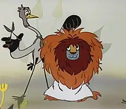 Кадр из мультфильма «Почему у льва большая грива?»