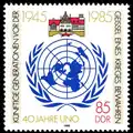 Почтовая марка Германии, 1985 год. 40-летие ООН