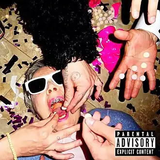 Обложка сингла Пошлой Молли и Элджея «Дом Периньон» (2021)