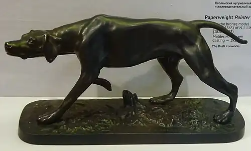 Пресс-папье «Собака-пойнтер»