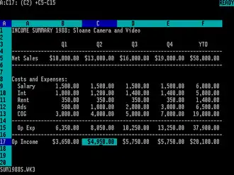 Скриншот программы Lotus 1-2-3