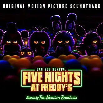 Обложка альбома братьев Ньютон[англ.] «Five Nights at Freddy’s(Original Motion Picture Soundtrack)» (2023)