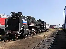 D51-4 в депо Южно-Сахалинск до перешивки колеи (2016).