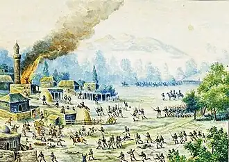 Разорение аула Топли 6 марта 1820 года. Худ. Геевский Е.П