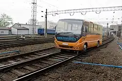 Автобус на комбинированном железнодорожном ходу.