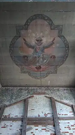 Сохранившаяся роспись потолка церкви