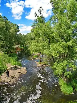 Река Мыка у замка Радомышля