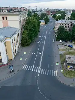 Вид на улицу с воздуха от Пионерской улицы