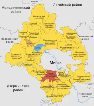 Сеницкий сельсовет на карте