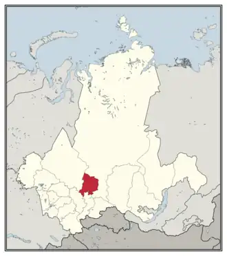 Ачинский округ на карте