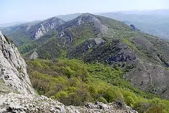 Хриколь с запада с Караби-Яйлы