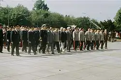 Возложение венков советским воинам в Тиргартене 8.05.1982