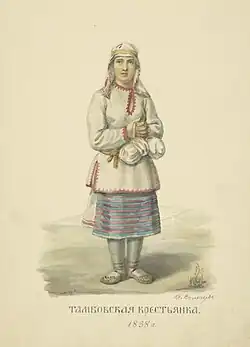 Фёдор Солнцев. Тамбовская крестьянка. 1838 год