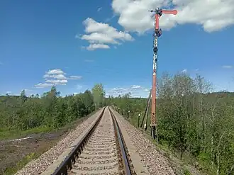 Чётный семафор. Вид со стороны ст. Питкяранта