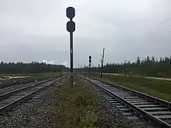 Пути станции. Вид в сторону ст. Сонозеро.