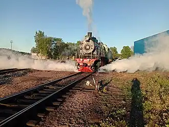 Паровоз Су-250-74 в депо Сортавалы